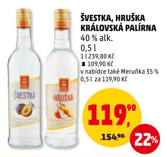 Pálenka švestka Královská palírna