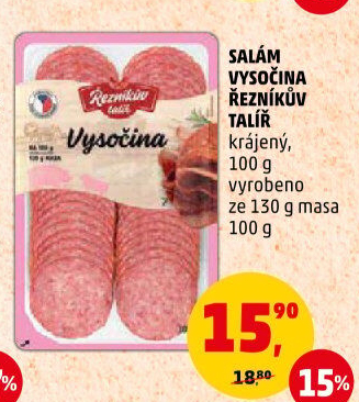 Salám Vysočina Řezníkův talíř