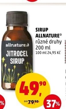 Sirup bio Allnature