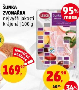 Šunka Zvonařka nejvyšší jakosti LE&amp