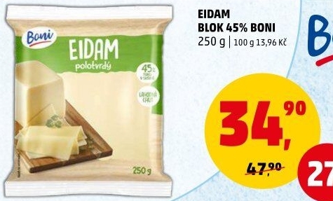 Sýr Eidam 45% Boni