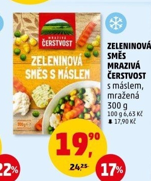 Zeleninová směs s máslem mražená Mrazivá Čerstvost
