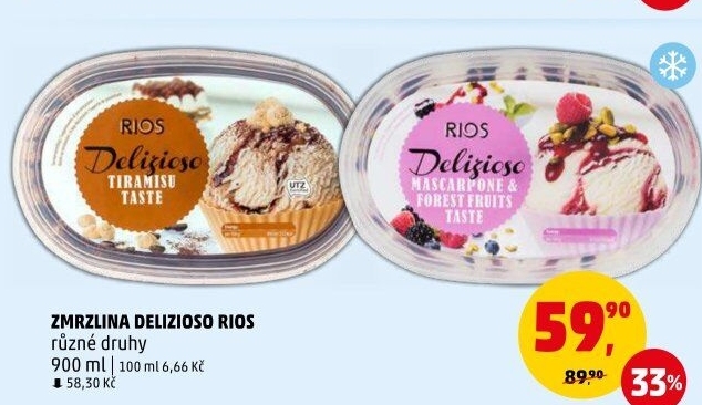 Zmrzlina ve vaničce Delizioso Rios