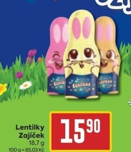 Čokoládový zajíc s lentilkami Orion