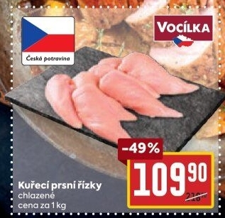 Kuřecí prsní řízky Vocílka