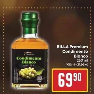 Ocet vinný Condimento Bianco Billa Premium
