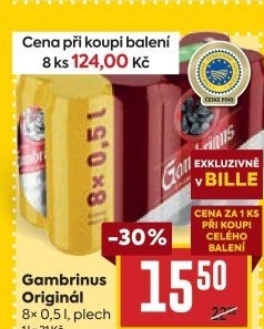 Pivo světlé výčepní Originál 10° Gambrinus