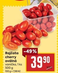 Rajčata cherry oválná