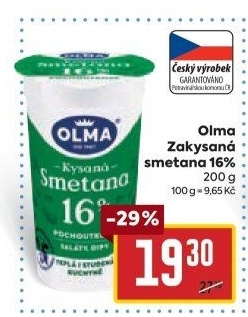 Smetana zakysaná Olma 16%