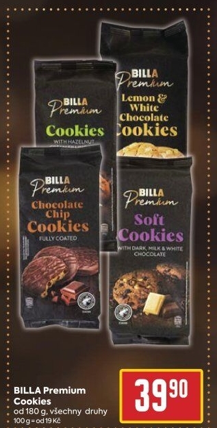 Sušenky Cookies Premium Billa