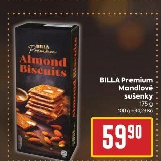 Sušenky mandlové Premium Billa