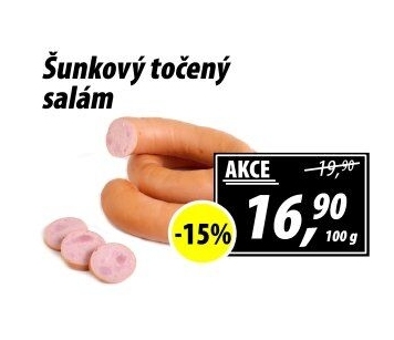 Salám šunkový točený