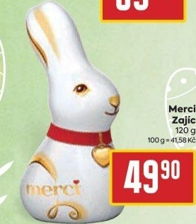 Čokoládový zajíc Merci