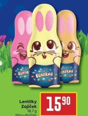Čokoládový zajíc s lentilkami Orion