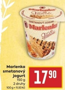Jogurt smetanový Marlenka z Valašska Mlékárna Valašské Meziříčí
