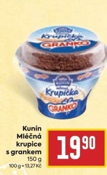 Mléčná krupice Mlékárna Kunín
