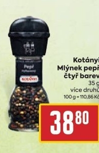 Mlýnek s kořením Kotányi