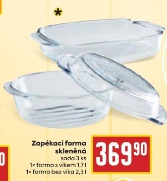 Skleněná zapékací mísa