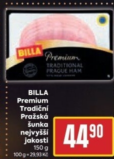 Šunka pražská nejvyšší jakosti Billa Premium