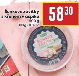Šunkové závitky s křenem Delika