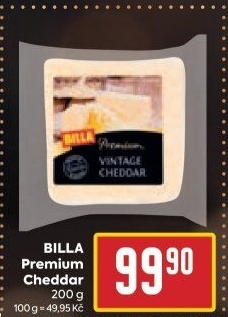 Sýr Cheddar Vintage Premium Billa