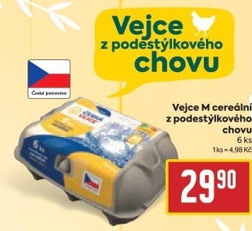 Vejce M cereální z podestýlky