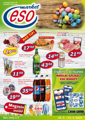 akční leták ESO MARKET 20.3.2024-31.3.2024