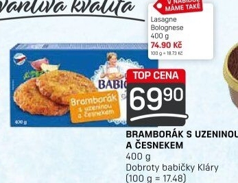 Bramborák s uzeninou a česnekem mražený Dobroty babičky Kláry
