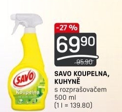 Čistič koupelen ve spreji Savo