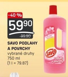 Čistič na povrchy a podlahy Savo