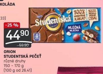 Čokoláda Studentská pečeť Orion