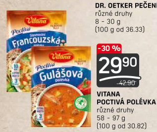 Instantní polévky Poctivá polévka Vitana