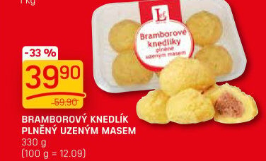 Knedlíky bramborové s uzeným masem Lef