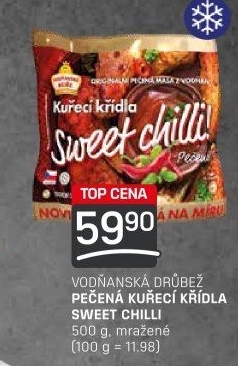 Kuřecí křídla pečená mražená Sweet chilli Vodňanské kuře