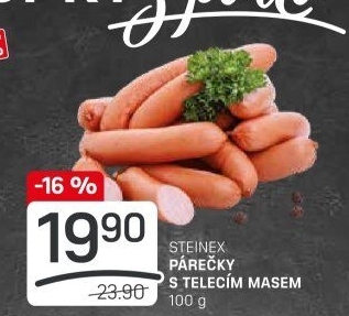 Párečky s telecím masem Steinex