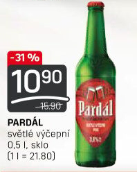 Pivo světlé výčepní 10° Pardál