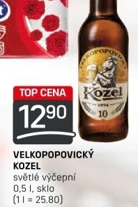 Pivo světlé výčepní 10°Velkopopovický Kozel