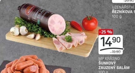 Salám šunkový zauzený Krásno