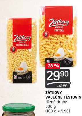 Těstoviny vaječné Zátkovy