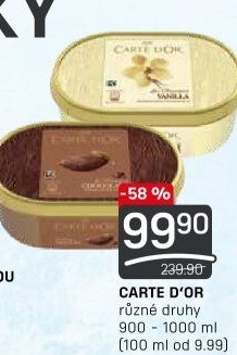 Zmrzlina ve vaničce Carte D'