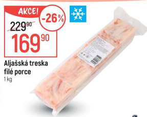 Aljašská treska filé mražená