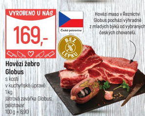 Hovězí žebra s kostí Globus
