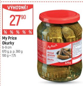 Okurky sterilované My Price
