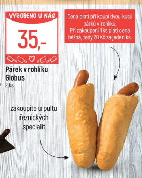 Párek v rohlíku Globus