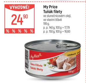 Tuňák filety v oleji My Price