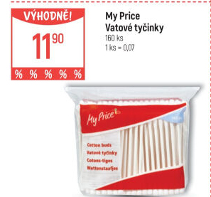 Vatové tyčinky My Price