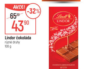 Čokoláda Lindor Lindt