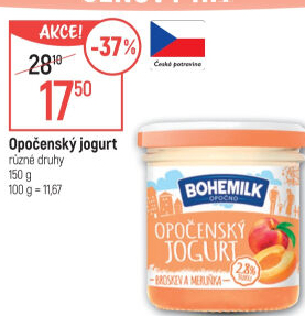 Jogurt ochucený Opočenský Bohemilk