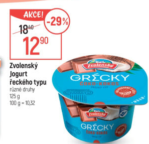 Ochucený jogurt řeckého typu Zvolenský