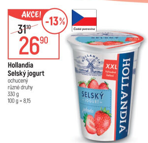 Ochucený jogurt selský Hollandia